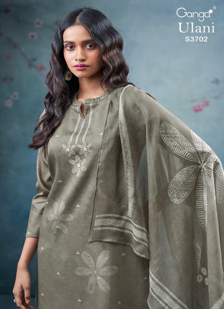 Ulani 3702 By Ganga Cotton Satin Designer Salwar Suit Wholesale Price In Surat 