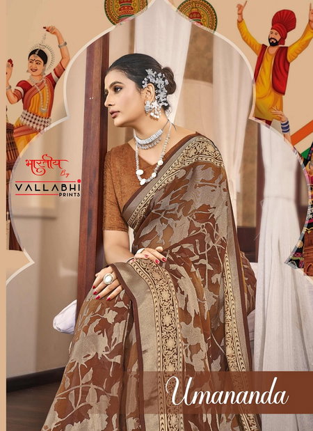 Umananda By Vallabhi Printed Brasso Designer Sarees Wholesale Shop in Surat