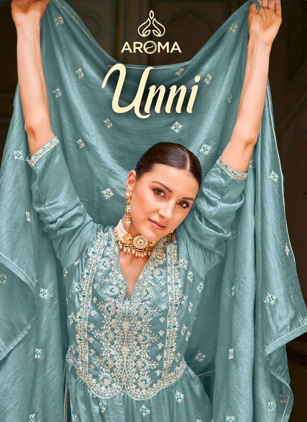 Unni By Aroma Premium Silk Embroidery Wedding Wear Readymade Suits Wholesale Shop In Surat 