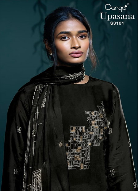 Upasana 3101 By Ganga Bemberg Silk Designer Salwar Kameez Wholesalers In Surat