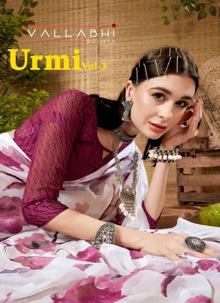 Urmi Vol 3 By Vallabhi Printed Georgette Daily Wear Sarees Wholesale Price In Surat
