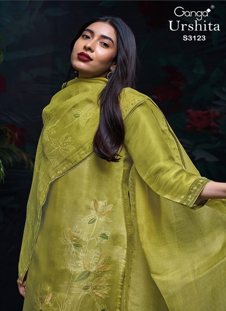 Urshita 3123 By Ganga Bemberg Gadwaib Silk Salwar Kameez Wholesalers In Surat