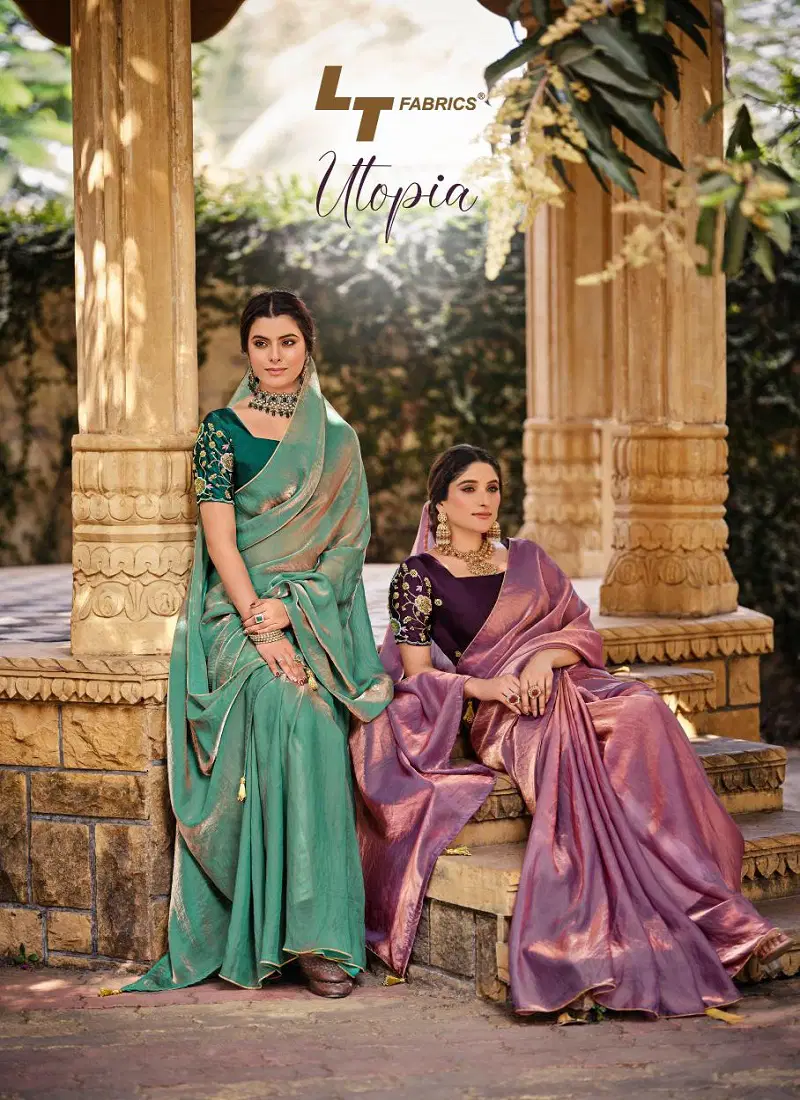 Utopia By LT Nc Malai Silk Designer Sarees Wholesale Market In Surat Catalog