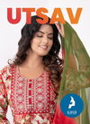 Utsav By Kaya Rayon Printed Kurti With Bottom Dupatta Catalog