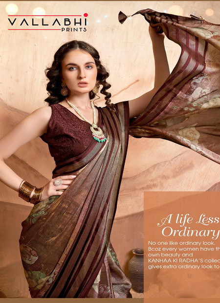 Vaamsi Vol 6 By Vallabhi Printed Brasso Designer Sarees Wholesale Shop In Surat