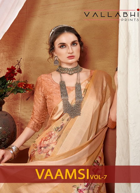 Vaamsi Vol 7 By Vallabhi Printed Brasso Designer Sarees Wholesale Shop In Surat
