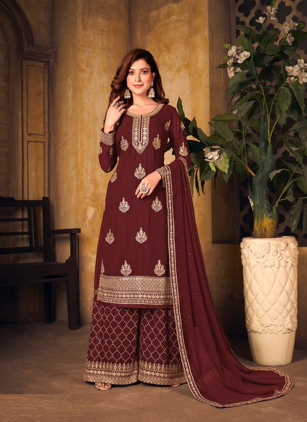 Vaani 22 Heavy Georgette Embroidery Designer Festive Wear Salwar Kameez Collection