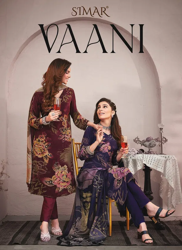 Vaani By Glossy Crape Printed Dress Material Wholesale Price In Surat 