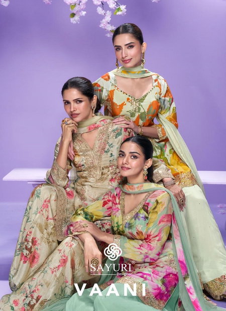 Vaani By Sayuri Chinon Silk Designer Readymade Suits Wholesalers In Surat
