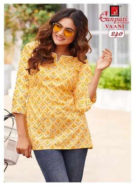 Vaani Vol 2 By Ganpati Summer Special Cotton Ladies Top Wholesale Price In Surat Catalog