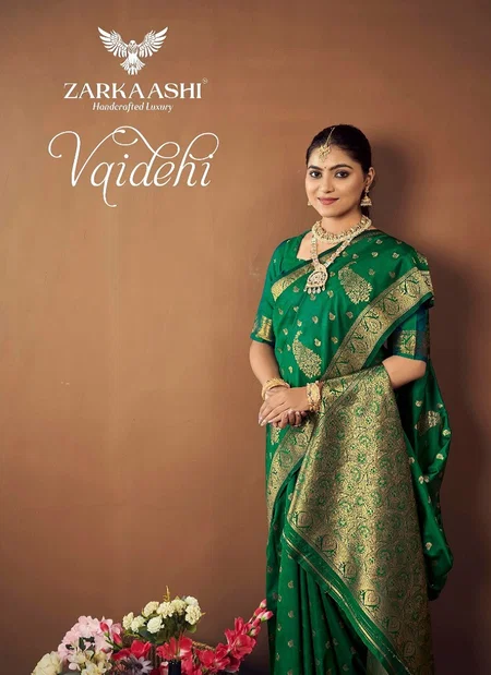 Vaidehi By Zarkaashi Katan Silk Wedding Wear Sarees Suppliers In India