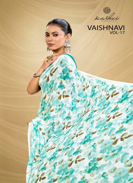 Vaishnavi Vol 17 By Kashvi Georgette Daily Wear Saree Wholesalers In India