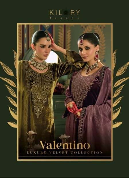 Valentino By Kilory Valvet Embroidery Salwar Kameez