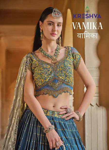 Vamika By Kreshva Silk Wedding Wear Lehenga Choli Wholesale Price