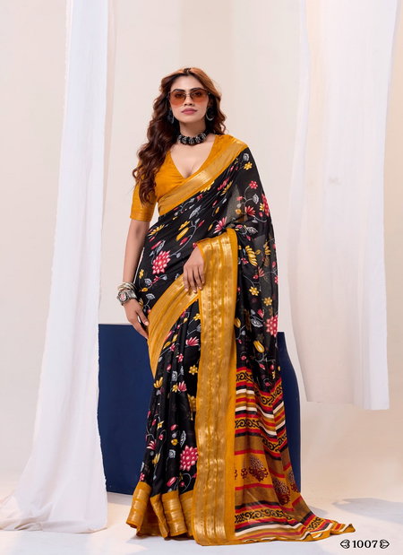 Vamika By Sr Daily Wear Fancy Printed Saree Suppliers In India
