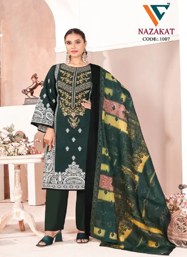 Vandana Nazakat Vol 1 Cotton Pakistani Dress Material Wholesalers In Delhi
