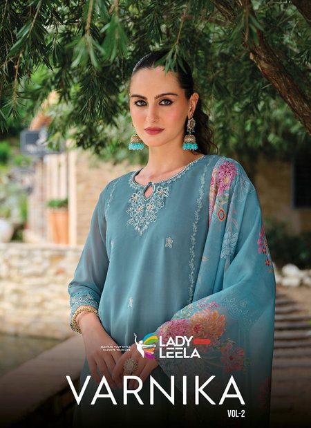 Varnika Vol 2 By Lady Leela Organza Kurti With Bottom Dupatta Wholesale Price In Surat