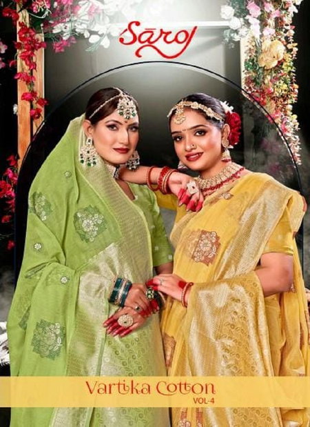 Vartika Cotton Vol 4 Rich Pallu Soft Cotton Designer Sarees Wholesale Shop In Surat