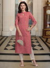 Vassu Kurti Pant 1 Designer Ethnic Wear Rayon Slub Kurti With Bottom Collection