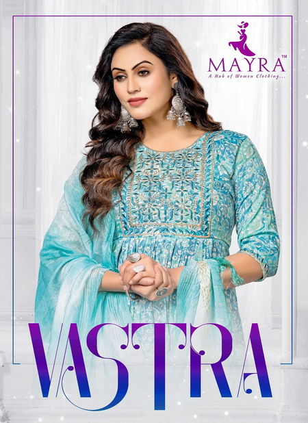 Vastra Vol 2 By Mayra Naira Cut Capsuil Printed Kurti With Bottom Dupatta Wholesale Market In Surat
 Catalog