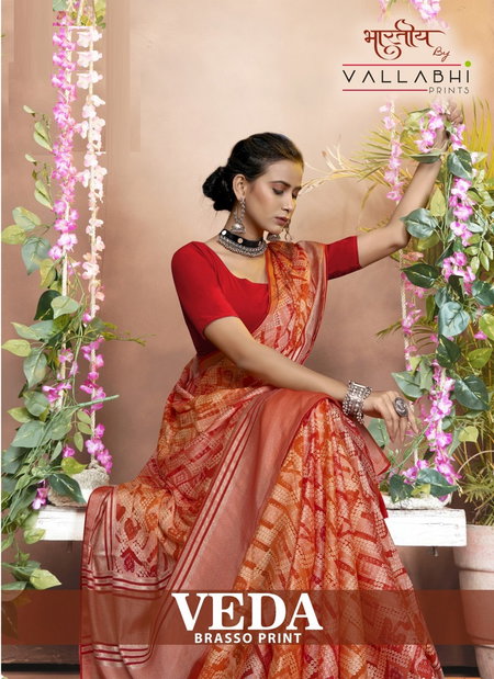Veda By Vallabhi Brasso Printed Sarees Wholesale Shop In Surat