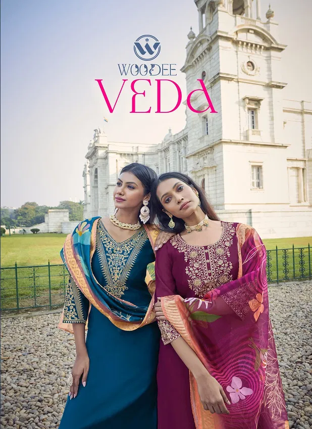 Veda By Woodee Viscose Kurti With Bottom Dupatta Wholesale Price