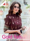 VEE FAB GOLD FISH VOL-1 Latest Fancy Festive Wear Designer Rayon With Gold Printed Kurtis Collection