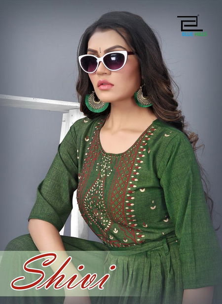 VEE FAB SHIVI Fancy Designer Ethnic Wear Heavy Rayon Two Tone Anarkali Kurtis Collection Catalog