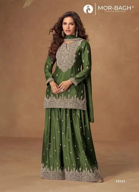 Veera By Aashirwad Mor Bagh Chinon Silk Readymade Suits Wholesalers In Surat