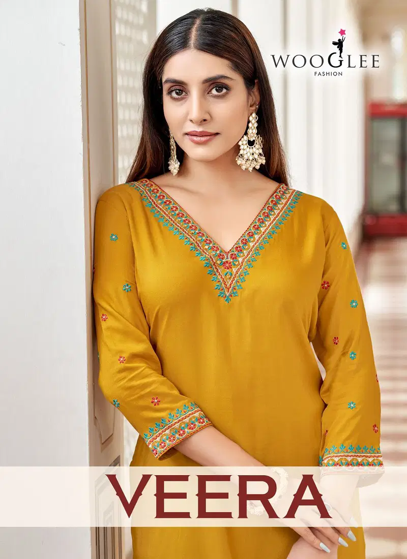 Veera By Wooglee Rayon Designer Kurtis Wholesale Shop In Surat Catalog