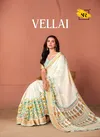 Vellai By Stavan White Handloom Linen Daily Wear Saree Wholesalers In Delhi