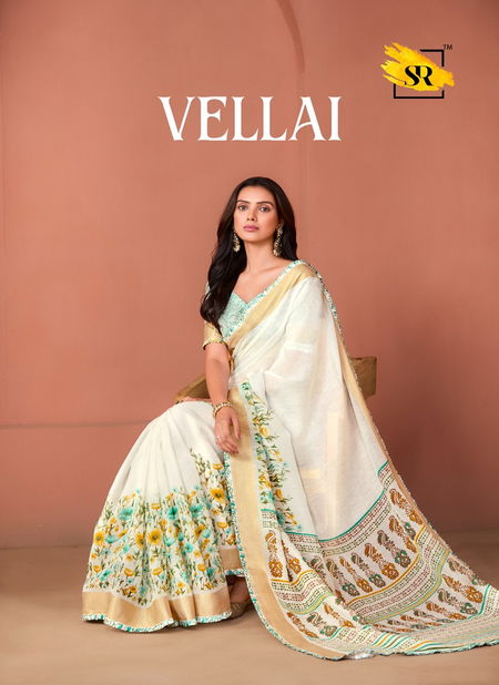 Vellai By Stavan White Handloom Linen Daily Wear Saree Wholesalers In Delhi Catalog