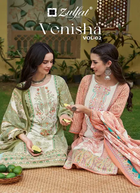 Venisha Vol 2 By Zulfat Cotton Printed Dress Material Exporters In India
