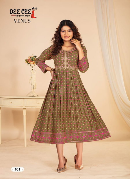 Venus By Deecee Chanderi Plain Printed Kurti Suppliers In India
