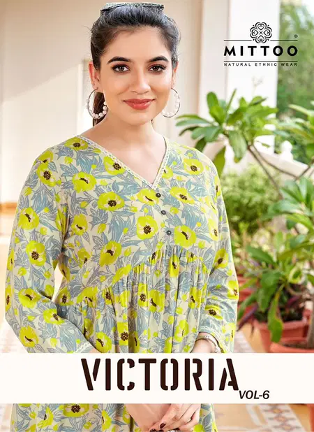 Victoria Vol 6 By Mittoo Casual Wear Rayon Printed Top Wholesale Price In Surat
 Catalog