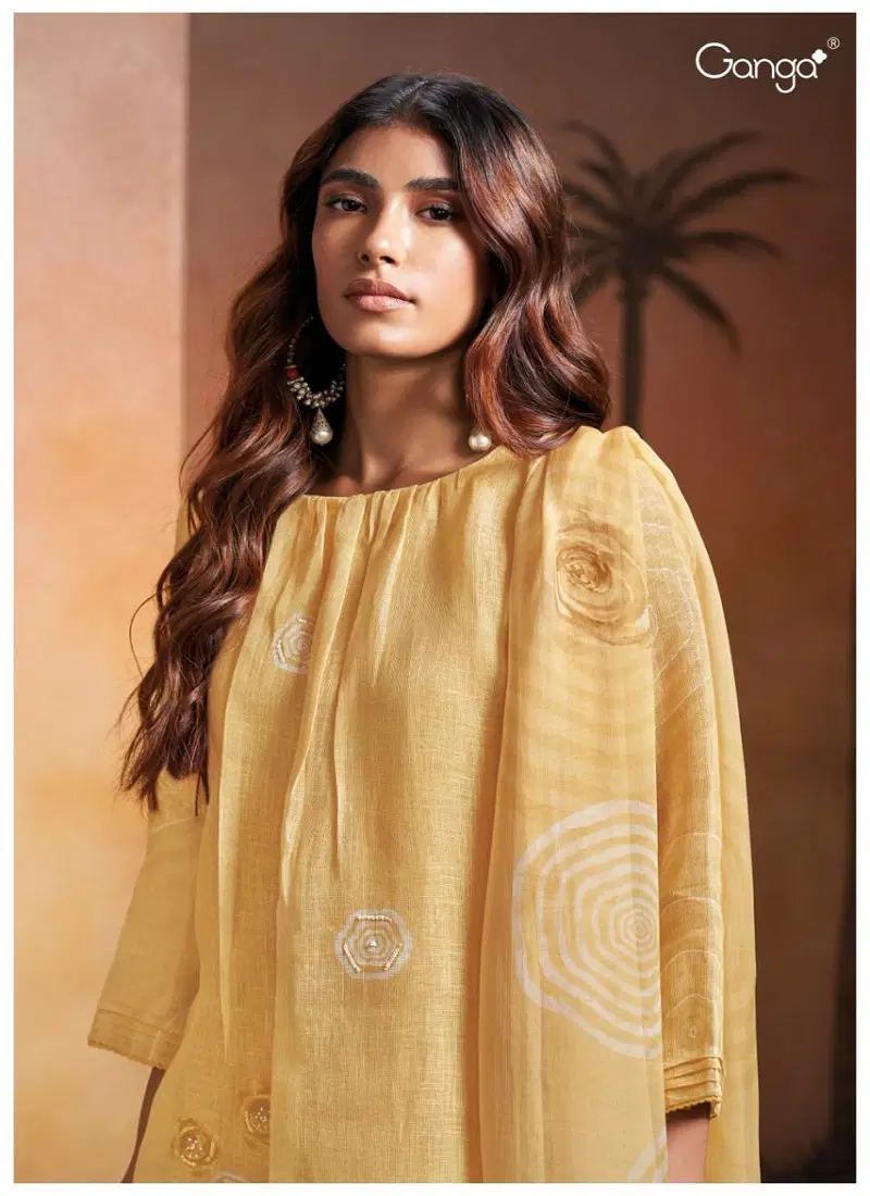 Vida 2586 By Ganga Linen Printed Premium Cotton Wholesale Shop In Surat