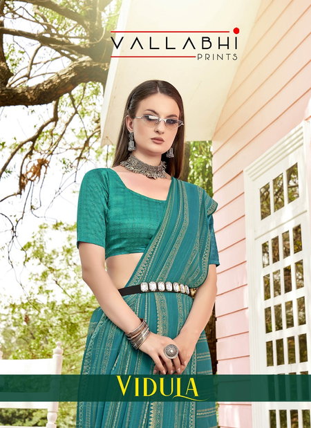 Vidula By Vallabhi Georgette Designer Printed Sarees Wholesalers In Delhi 