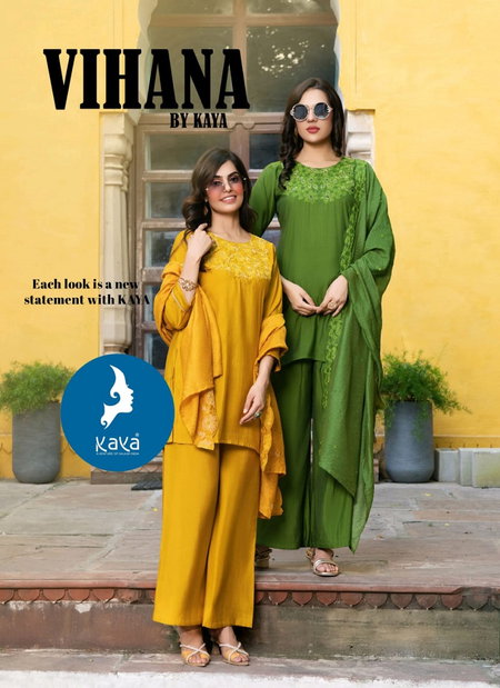 Vihana By Kaya Roman Kurti With Bottom Dupatta Orders In India
