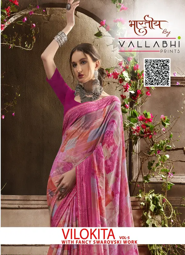 Vilokita Vol 5 By Vallabhi Georgette Printed Saree Exporters In India