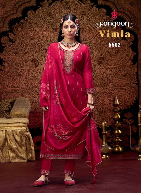 Vimla By Rangoon Jacquard Kurti With Bottom Dupatta Wholesale Shop in Surat
 Catalog