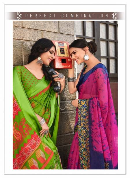 Vinamra Celebrity Green 6 Latest Fancy Designer Regular Ethnic Wear Cotton Saree Collection
 Catalog
