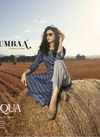 Vinay Tumbaa Aqua Rayon Slub Kurtis with Cotton Satin Pant Designer Party Wear Kurtis Collections 