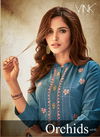 VINK ORCHIDS  2 Designer Party Wear Khatli Handwork Pure Staple Handloom Kurties 