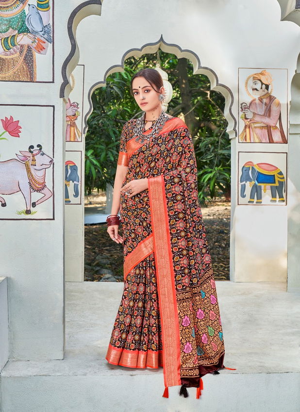 Vintage By Shvetambar V.s-01 To 09 Printed Sarees Catalog