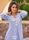 Vintage Silver By Vamika Cord Set Ladies Top With Bottom Wholesale Shop In Surat
