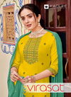 Virasat By Kadlee Muslin Embroidery Kurti With Bottom Dupatta Wholesale Clothing Suppliers In India
