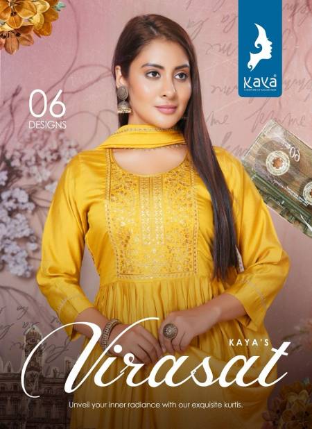 Virasat By Kaya 01 To 06 Ladies kurti wholesale market in Surat Catalog