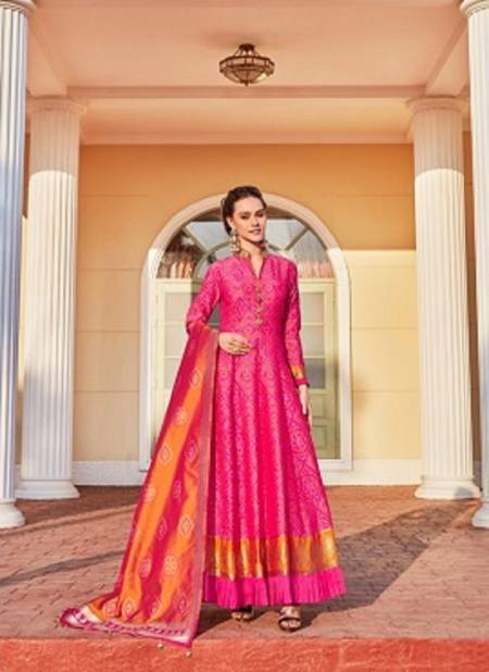 Virasat Sparsh Exclusive Latest Casual Wear Designer Jacquard Weaving Inner With pure Banarasi silk Dupatta New Long Gown Kurtis Collection Catalog