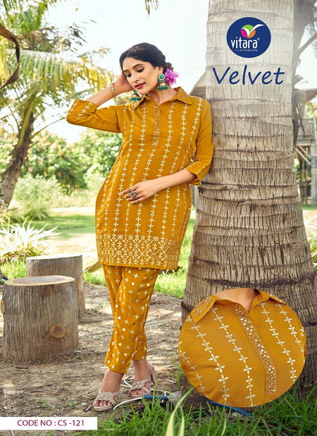 Vitara Velvet Heavy Roman Silk Kurti With Bottom Catalog
 Catalog