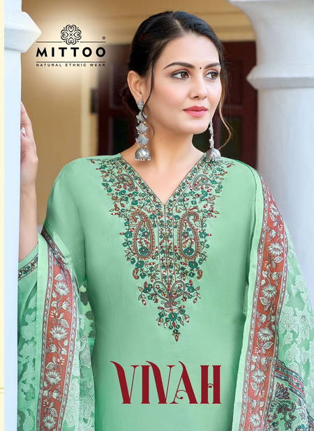 Vivah By Mittoo Viscose Embroidery Kurti With Bottom Dupatta Wholesale Shop In Surat Catalog